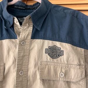 Harley-Davidson Genuine Mechanics Shirt - Blue/Gray/Tan